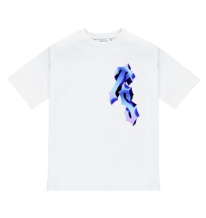 Men's Trapstar 3D TS T Shirts White | USA-345970