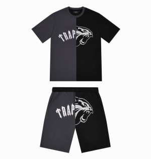 Men's Trapstar Arch Shooters Shorts Sets Black | USA-086417