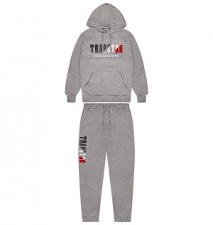 Men's Trapstar Chenille Decoded 2.0 Tracksuits Grey / Red | USA-538267