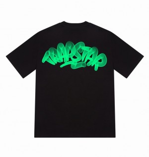 Men's Trapstar Colour Blitz T Shirts Black | USA-518306