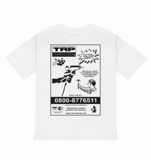 Men's Trapstar Don’t Jam T Shirts White | USA-761259