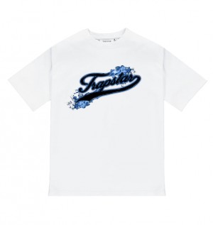 Men's Trapstar Hot Rod Strikeout T Shirts White | USA-756192