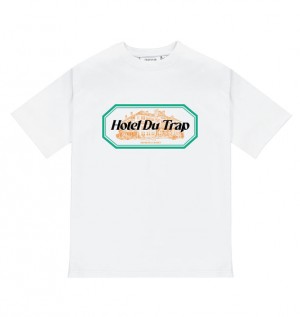 Men's Trapstar Hotel Du Trap T Shirts White | USA-304697