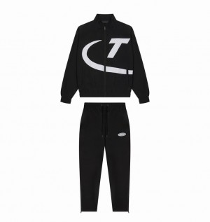 Men's Trapstar Hyper Shellsuit Tracksuits Black / White | USA-826095