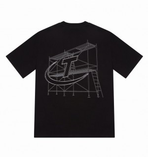 Men's Trapstar Hyperdrive DIY T Shirts Black | USA-986250