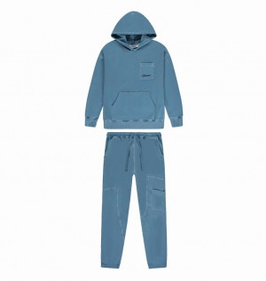 Men's Trapstar Hyperdrive Rivet Tracksuits Blue | USA-297801