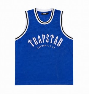 Men's Trapstar Irongate Arch Basketball Vest Sets Blue | USA-418729