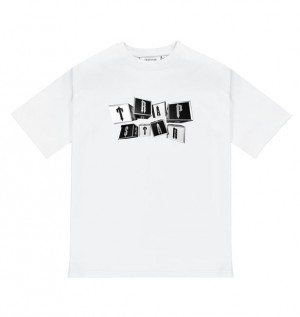 Men's Trapstar Irongate Blocks T Shirts White | USA-490831