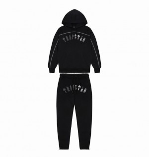 Men's Trapstar Irongate Chenille Arch Tracksuits Black / Grey Camo | USA-172564