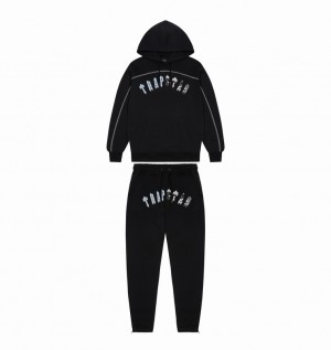 Men's Trapstar Irongate Chenille Arch Tracksuits Black / Blue Camo | USA-467825