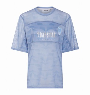 Men's Trapstar Irongate Mesh T Shirts Blue | USA-832954