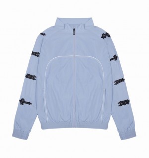 Men's Trapstar Irongate Shell Track Top 2.0 Hoodie Blue / Black | USA-751426