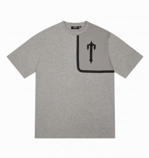 Men's Trapstar Irongate T Tech Zip T-Shirt Sets Grey | USA-621078