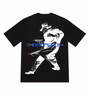 Men's Trapstar Last Stand T Shirts Black | USA-506784