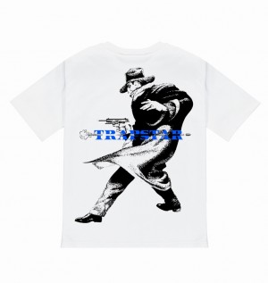 Men's Trapstar Last Stand T Shirts White | USA-294586