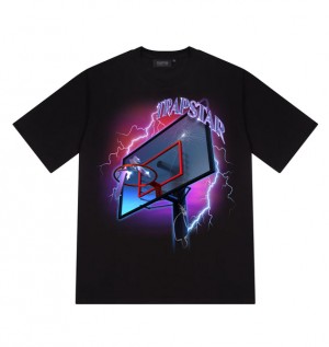 Men's Trapstar Never Miss T Shirts Black | USA-706913