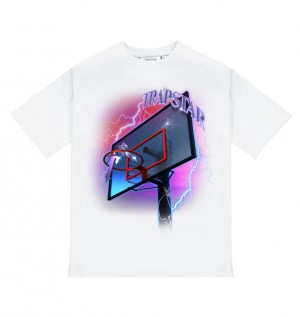 Men's Trapstar Never Miss T Shirts White | USA-028736