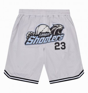 Men's Trapstar *PRE ORDER* Shooters SS23 Basketball Shorts Sets Grey / Blue | USA-968730