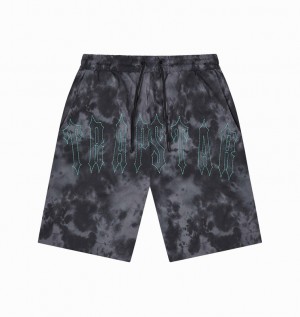 Men's Trapstar Pigment Irongate Shorts Sets Black | USA-970648