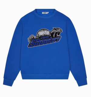 Men's Trapstar Shooters Chenille Crewneck Sets Blue | USA-106853