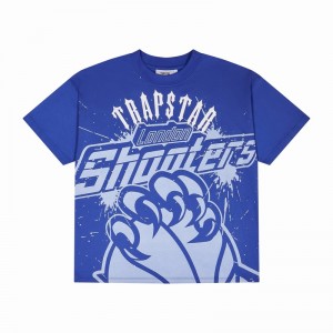 Men's Trapstar Shooters Claw 2.0 T Shirts Blue | USA-381972