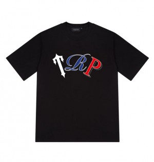 Men's Trapstar TRP T Shirts Black | USA-309726