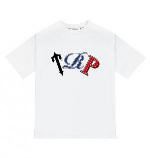 Men's Trapstar TRP T Shirts White | USA-814209