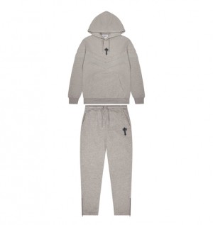 Men's Trapstar V Stripe Tracksuits Grey / Blue | USA-518047