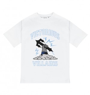 Men's Trapstar Victorious Villains T Shirts White | USA-608735