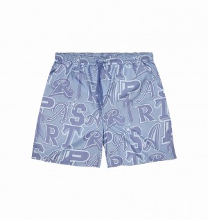 Men's Trapstar Wildcard Swimming Shorts Sets Blue | USA-465389