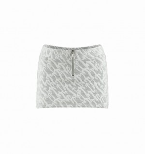 Women's Trapstar Jacquard Mini Skirts White | USA-870462