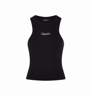 Women's Trapstar Trapstar Racer Vest Black / White | USA-739850