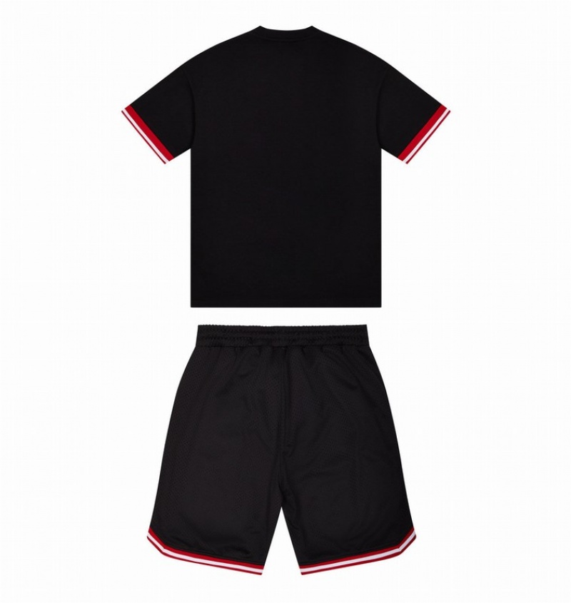 Men's Trapstar Arch Mesh Shorts Sets Black | USA-391082