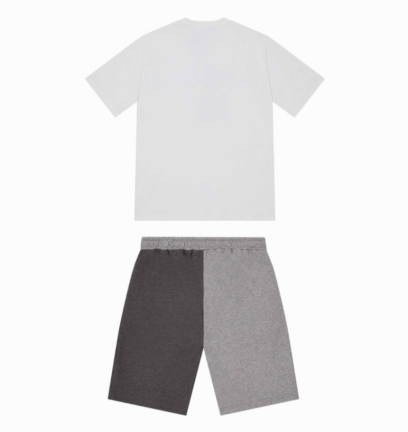 Men's Trapstar Arch Shooters Shorts Sets White | USA-074329