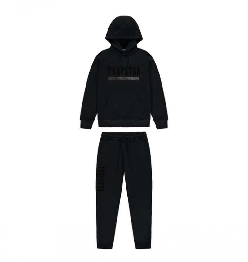 Men\'s Trapstar Chenille Decoded 2.0 Tracksuits Black | USA-695318