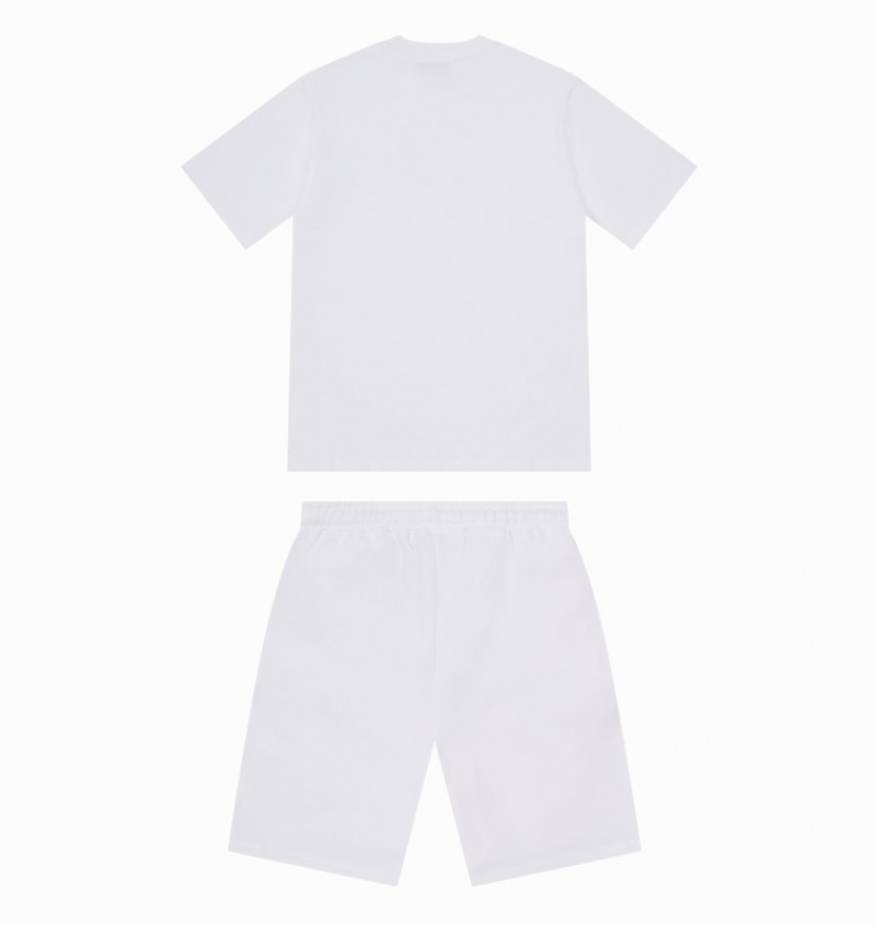 Men's Trapstar De-Con Arch Short Sets White / Blue | USA-217906