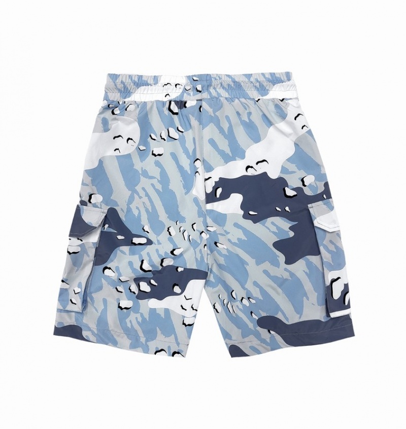 Men's Trapstar Decoded Camo Shorts Sets Blue Camo | USA-829314