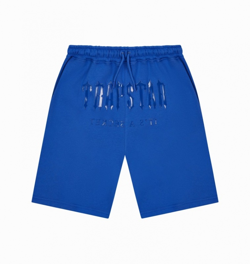 Men's Trapstar Decoded Gel Shorts Sets Blue | USA-572139