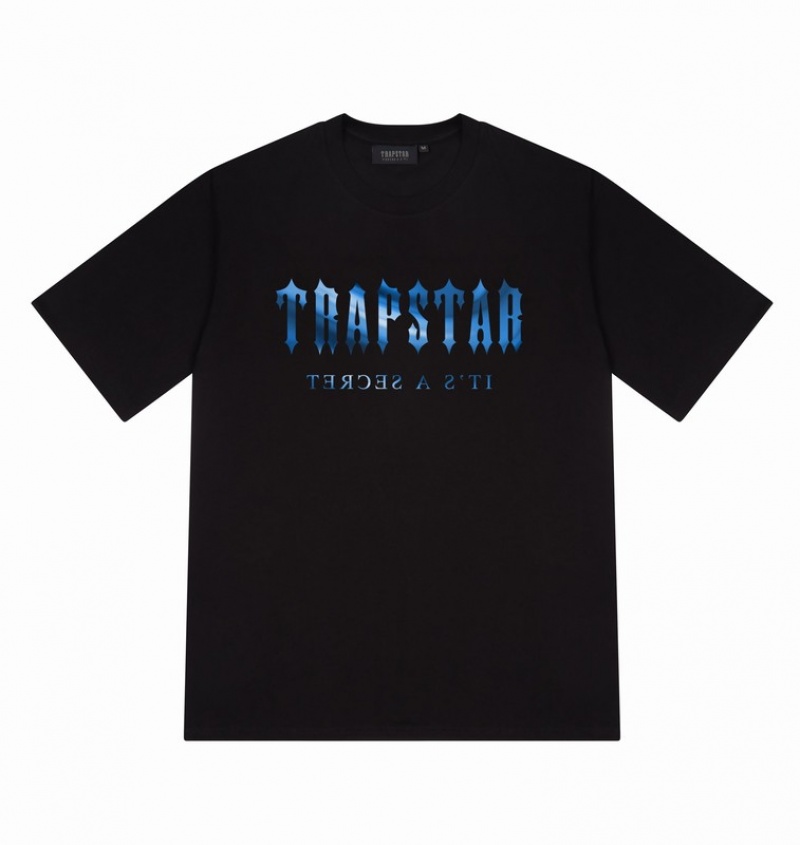 Men's Trapstar Decoded T Shirts Black | USA-547029