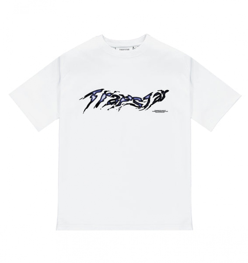 Men\'s Trapstar Fusion T Shirts White | USA-129806