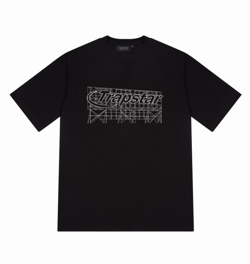 Men's Trapstar Hyperdrive DIY T Shirts Black | USA-986250