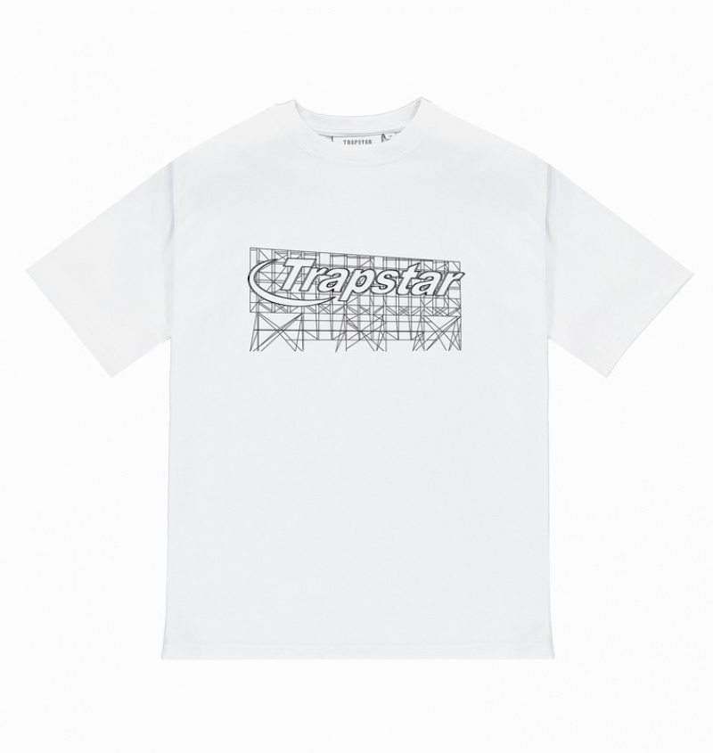 Men's Trapstar Hyperdrive DIY T Shirts White | USA-160285