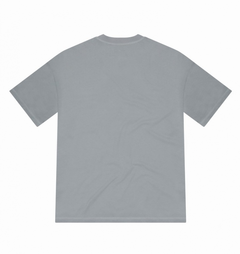 Men's Trapstar Hyperdrive Reinforced Rivet T Shirts Grey | USA-918425