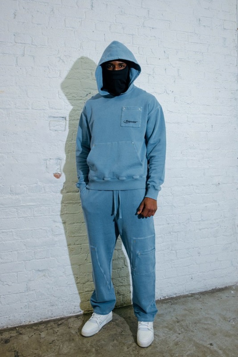 Men's Trapstar Hyperdrive Rivet Tracksuits Blue | USA-297801