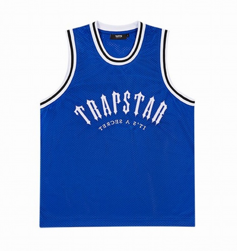 Men\'s Trapstar Irongate Arch Basketball Vest Sets Blue | USA-418729