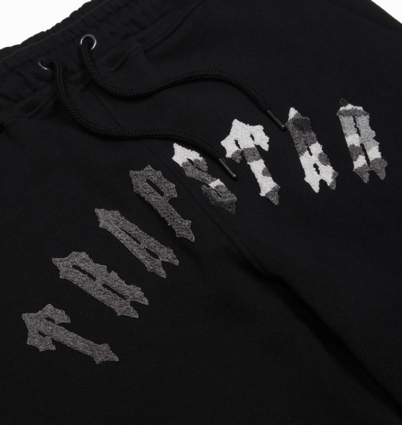 Men's Trapstar Irongate Chenille Arch Tracksuits Black / Grey Camo | USA-172564