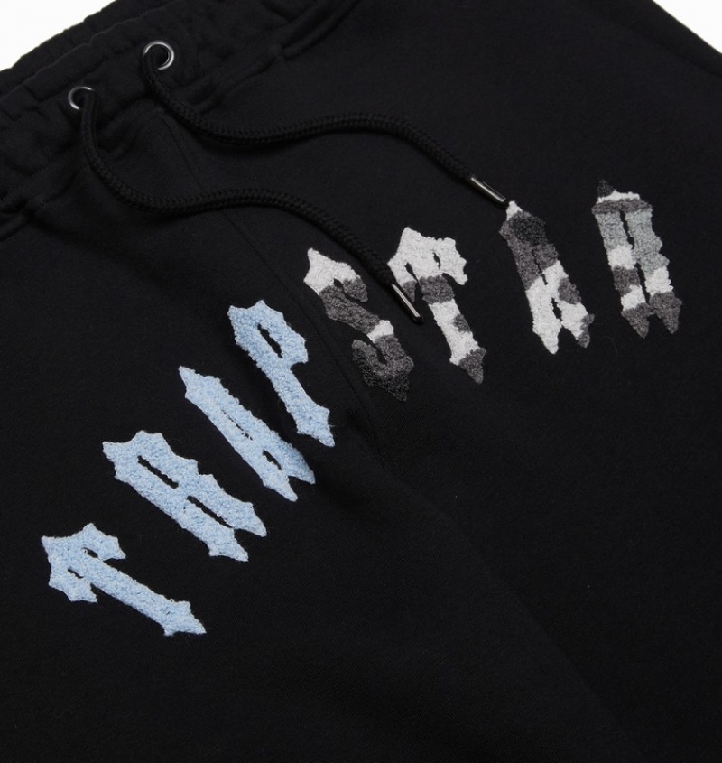 Men's Trapstar Irongate Chenille Arch Tracksuits Black / Blue Camo | USA-467825