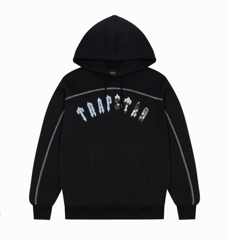 Men's Trapstar Irongate Chenille Arch Tracksuits Black / Blue Camo | USA-467825