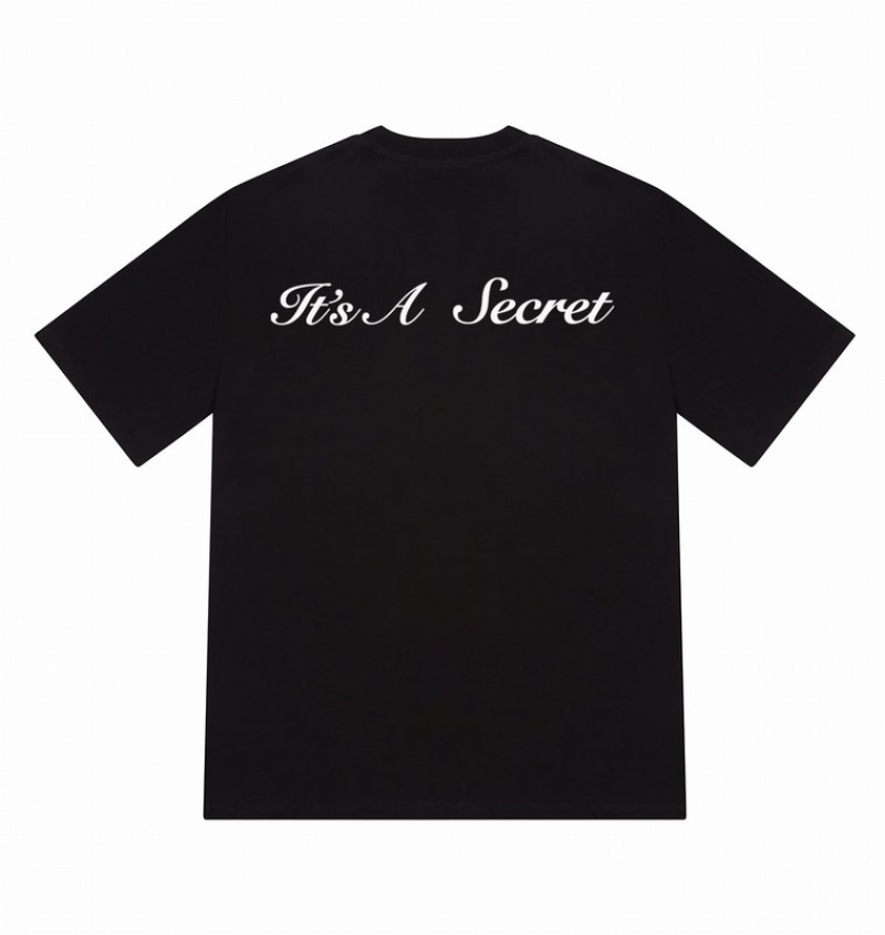 Men's Trapstar Irongate It's A Secret T Shirts Black | USA-894712