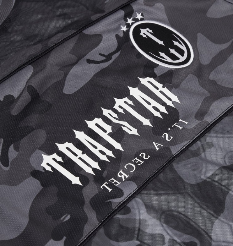 Men's Trapstar Irongate Mesh T Shirts Black Camo | USA-869125